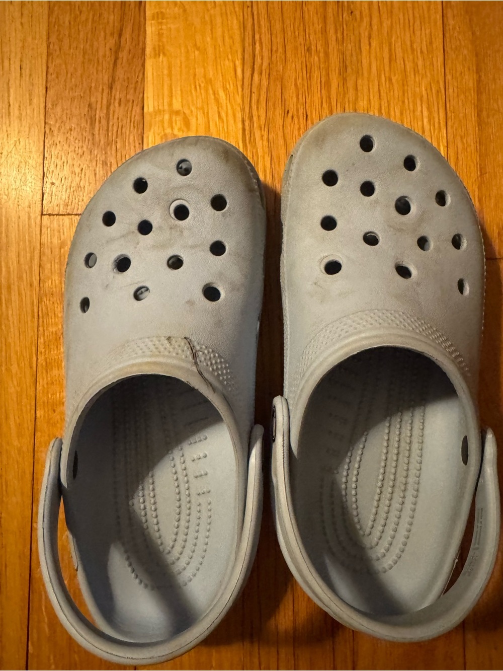 CROCS Kids Light Gray Classic Clogs